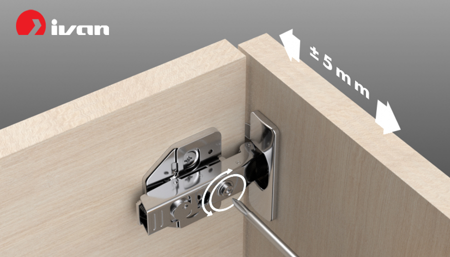 Adjust cabinet door with IVAN 01489 conceaded hinge